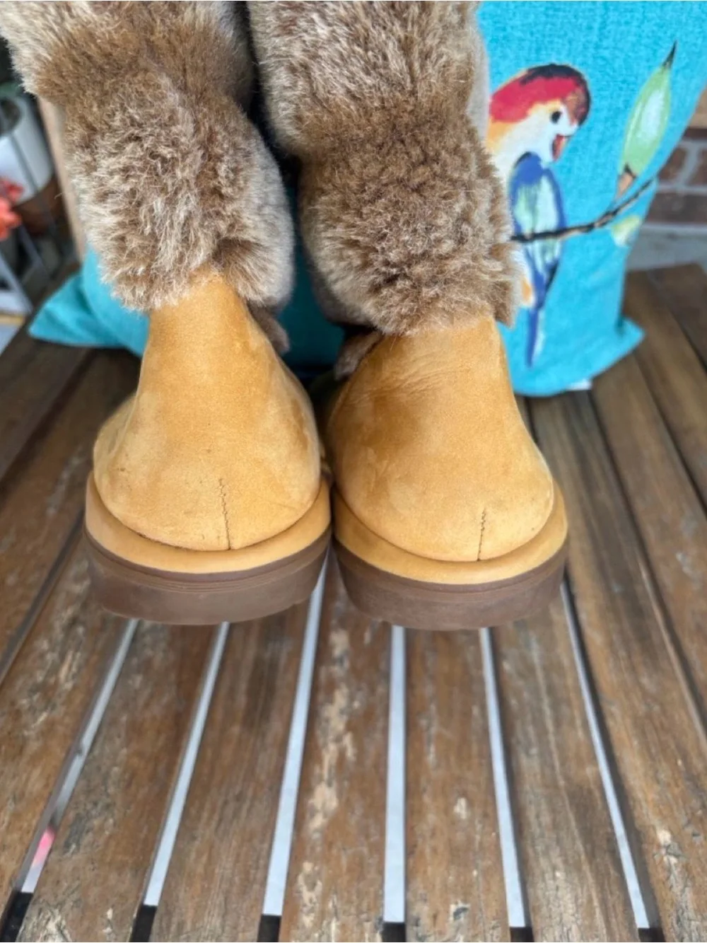 Authetic Timberland faux fur boots